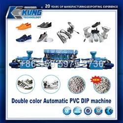 Einzelne Doppel-Farben Automatische PVC DIP Spritzgießmaschine