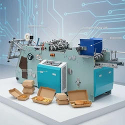 Máquina de fabricação de embalagens de caixa de almoço descartável retangular para tamanho grande doméstico