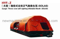 Selbstaufblasendes Rettungsfloß für kleine Boote