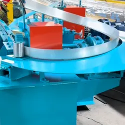 Automatische Kantenschutzstahlspule Innen- oder Außenschutzrandformmaschine für Spulenkantenschutz