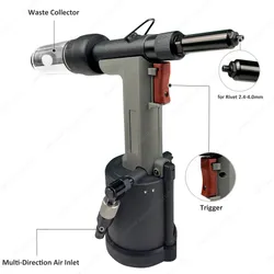 Ferramenta de Porca Rebitada Pneumática Max Stroke 28 mm Pistola de Rebitagem a Ar