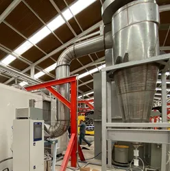 Cabine de Pintura em Pó Ciclone Automática com Sistema de Recuperação de Alta Eficiência