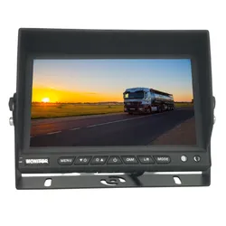 7 Monitor Balik Bus Komuter Warna TFT HD dengan 2 Input Cara