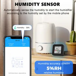 IR-Fernbedienung Smart Life APP Steuerung Drahtloses WiFi Temperatur- und Feuchtigkeitssensor mit Hintergrundbeleuchtung LCD-Bildschirm