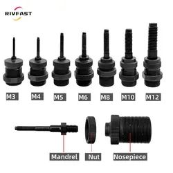 Kit de Ferramenta para Configuração de Rebitador de Porca de Ar Rivnut M3-M12