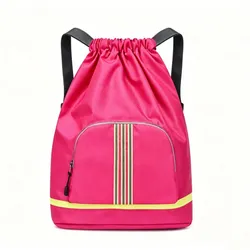 Großer Kapazitäts-Sport-Rucksack mit Kordelzug und Reißverschluss