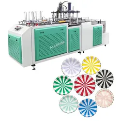 Máquina Automática de Pratos de Papel Descartáveis Máquina de Formação de Bandejas de Alimentos Máquina de Fazer Pratos de Papel
