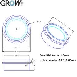 Wachse R502-F PRO 1500 Kapazität Uart DC3.3V RGB LED Fingerabdruckmodul Sensor Scanner