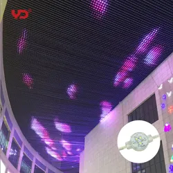IP68 Tela de Malha Transparente Cortina de LED Personalizada Tela de LED