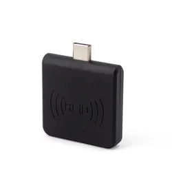 เครื่องอ่านแท็ก RFID ขนาดเล็ก USB 14443A เครื่องอ่านพกพาสำหรับโทรศัพท์ Android