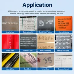 Impressora de Jato de Tinta de Grande Caractere Portátil para Codificação de Caixa de Papelão e Tubo de Madeira