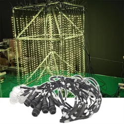 Intelligente programmierbare 3D LED-Lichtwürfel DMX512 RGB-Farbenwechselnde Infinity-Spiegelräume Projekt Pixel LED-Lichterkette