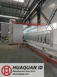Système de ligne de revêtement en poudre automatique avec machine de pulvérisation de revêtement à changement de couleur rapide industriel