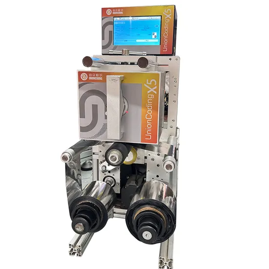 Máquina de rebobinado de línea nueva con codificación por inyección de tinta de rodillo a rodillo para codificación QR, operación simple, máquina de rebobinado pictures & photos
