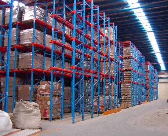Système de rayonnage de stockage en rack de haute qualité, rayonnage à palettes en drive-in, rayonnage de stockage en entrepôt traversant, étagère de stockage en métal pictures & photos