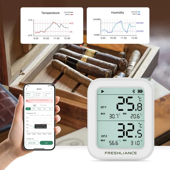 Pengukur Kelembapan Cerdas Sensor Bluetooth BLE Pencatat Data Waktu Nyata pictures & photos