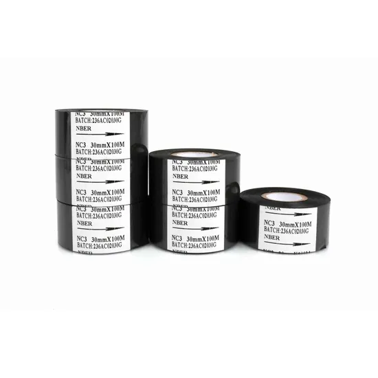 เครื่องพิมพ์ริบบอน 30mm 100m Nc3 บรรจุริบบอนพิมพ์ความร้อน pictures & photos