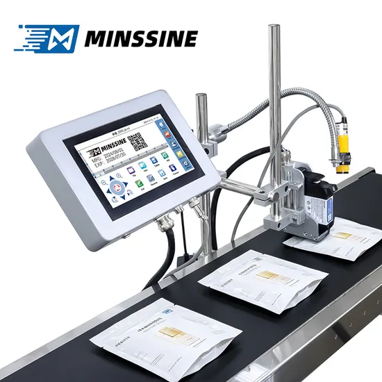 Zh100 7 Stampante a getto d'inchiostro con schermo touch da un pollice, altezza di stampa di mezzo pollice, codificatore intelligente inline per data e ora pictures & photos
