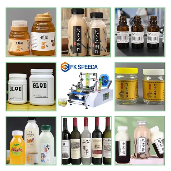 Halbautomatische tragbare runde Flaschenetikettiermaschine mit Datumsdruckmaschine pictures & photos