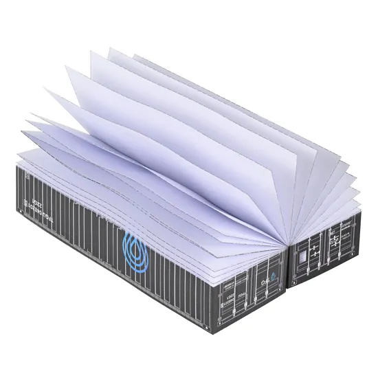 Regalo promocional impresión de notas adhesivas personalizadas en forma de contenedor papel memo etiqueta bloc de notas pictures & photos