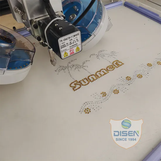 Máquina de Transferência de Camiseta Personalizada Ultrassônica Computadorizada Totalmente Automática para Aplicação de Strass Quente pictures & photos