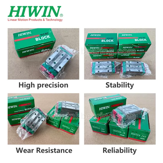 Rgh15ca Rg15 Rg20 Rg25 Rg30 Rg35 Rg45 Rg55 RG65 100% 원주율 대만 하이윈 리니어 레일 블록 슬라이드 캐리지 가이드 블록 가이드웨이 키트 CNC 베어링 pictures & photos