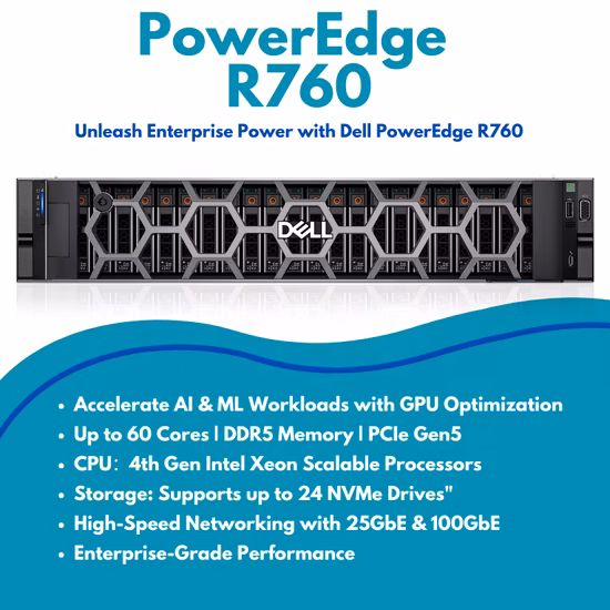 SERVER Rack DELL Poweredge R760 Intel Xeon Scalable Enterprise 2u pictures & photos