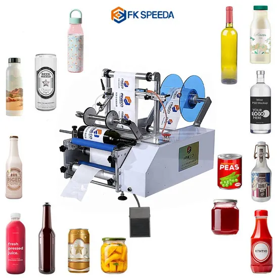 Halbautomatische tragbare runde Flaschenetikettiermaschine mit Datumsdruckmaschine pictures & photos