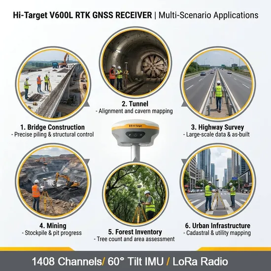 Merhaba Hedef V600L Taşınabilir Lazer İkili Kamera Rtk Ölçüm Aletleri Gnss Alıcısı Rtk Kalıcı Kod Hatasız pictures & photos