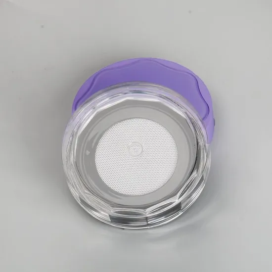Contenitore cosmetico nero mini, contenitore viola, polvere fissante libera, design unico, custodia per cipria compatta, polvere libera pictures & photos