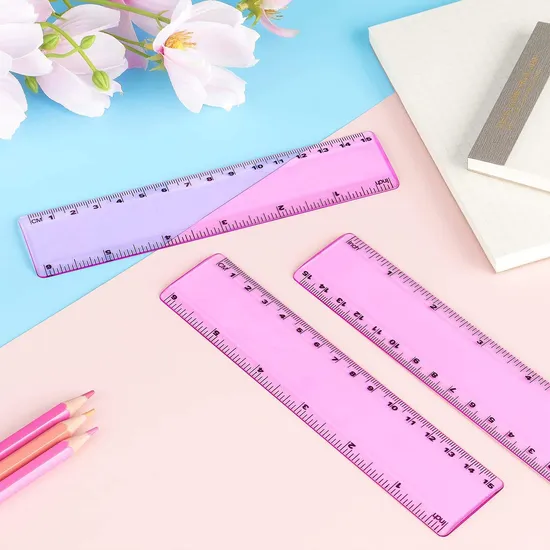 測定ツール 6 インチ 15 センチメートル 定規 カラー プラスチック 定規 直定規 pictures & photos