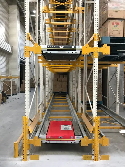 Système de rayonnage à navette automatique robuste en métal pour le stockage de palettes avec certification CE ISO pictures & photos