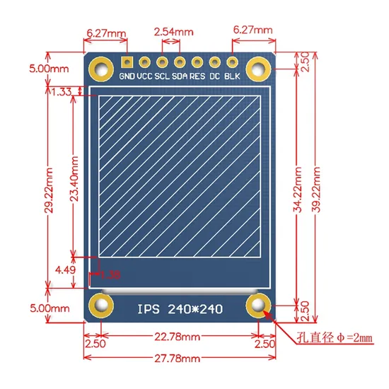 1.3" インチ TFT IPS LCD ディスプレイモジュール 240X240 Arduino Raspberry Pi 用 SPI pictures & photos