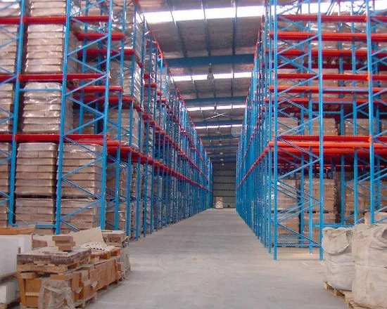 Système de rayonnage de stockage en rack de haute qualité, rayonnage à palettes en drive-in, rayonnage de stockage en entrepôt traversant, étagère de stockage en métal pictures & photos