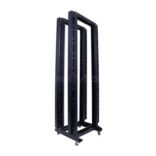42U 19 Zoll Offenes Rack 4 Pfosten Server Rack Doppeltes Offenes Gestell Netzwerkgeräte Rack Schrank Verstellbare Tiefe Stahl Rack mit Rollen pictures & photos