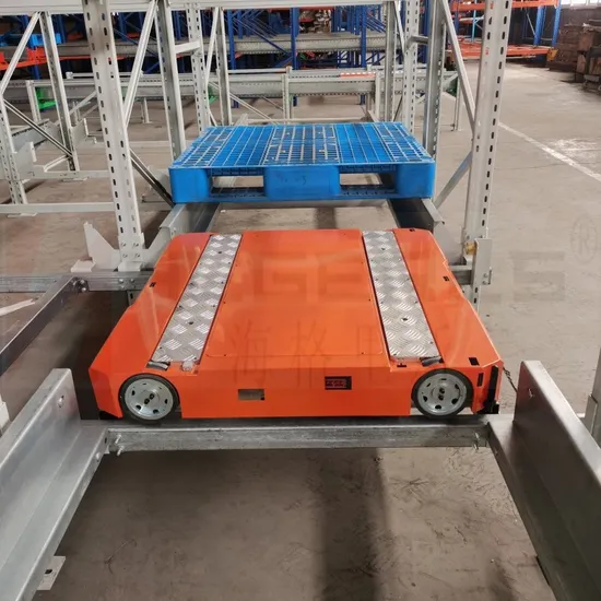 Sistema de Armazenamento Automático de Racks de Design Industrial de Rack de Shuttle Inteligente Tamanho Racks Racking de Shuttle Quatro Vias para Armazenamento em Câmaras Frias pictures & photos