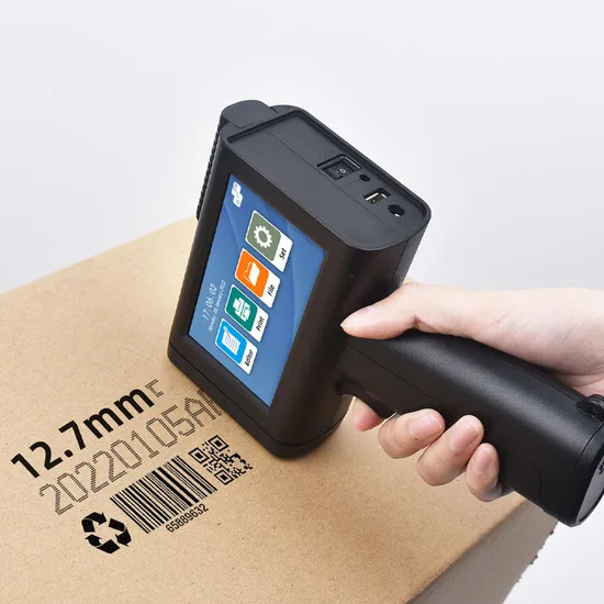 Impressora de Jato de Tinta Portátil para Impressão de Código de Barras, Data, Número e Logotipo com Tinta Solvente pictures & photos