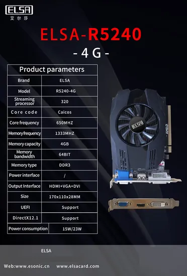 เอลซ่า AMD Rx520 Rx530 Rx550 Rx560 Rx570 Rx580 การ์ด VGA, การ์ดวิดีโอ, 8g การ์ดกราฟิก pictures & photos