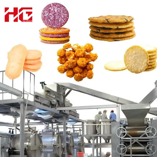Automatische Reiskeksmaschine für Senbei, gepuffte Reiskekse, knuspriger Reissnack, erweiterter süßer Reissnack, japanischer Stil, Seetang-Reiskeks pictures & photos