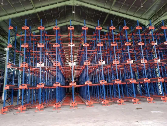 Sistema di stoccaggio con scaffali a rullo per shuttle radio ad alta utilizzazione dello spazio, scaffali per magazzino, scaffali personalizzati per pallet con sistema di corsia a velocità impostata pictures & photos