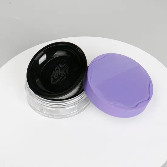 Contenitore cosmetico nero mini, contenitore viola, polvere fissante libera, design unico, custodia per cipria compatta, polvere libera pictures & photos