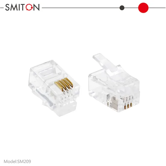4 Broche Rj-9 Connecteur Modulaire 4p4c Rj9 Prise Modulaire pour Câble Téléphonique pictures & photos