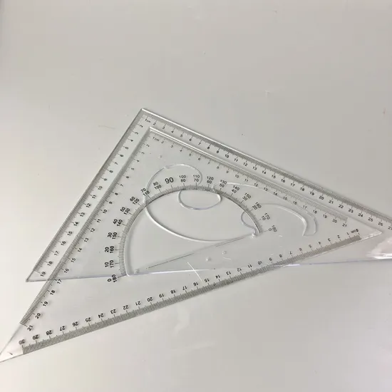 30cm Kunststoff Transparenz Mathematik Dreieck Messlineal Set für die Schule pictures & photos