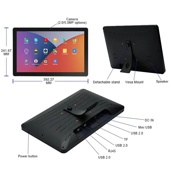سطح المكتب 13.3-Inch أندرويد Rk3288 RJ45 عرض الإعلانات بطاقة SD مشغل أندرويد تابلت pictures & photos