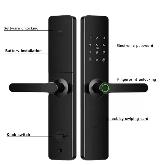 Blocco porta BLE Tt Lock ingresso senza chiave serratura intelligente controllo APP remoto apertura con impronta digitale codice carta chiave disponibile pictures & photos
