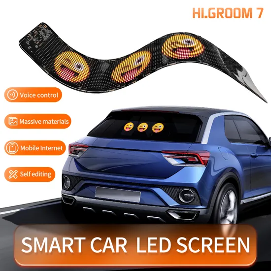 Display LED per auto intelligente con schermo posteriore, controllo remoto Bluetooth, luce interattiva a pixel per il finestrino posteriore dell'auto pictures & photos