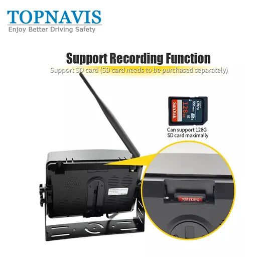 Sistema de câmera sem fio de 7 polegadas para backup / visão traseira / ré com DVR pictures & photos