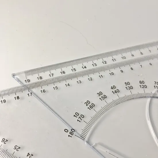 30cm Kunststoff Transparenz Mathematik Dreieck Messlineal Set für die Schule pictures & photos