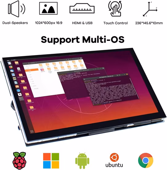 Modulo Schermo di Alta Qualità 10.1 Pollici Mpi1001 per Raspberry Pi pictures & photos