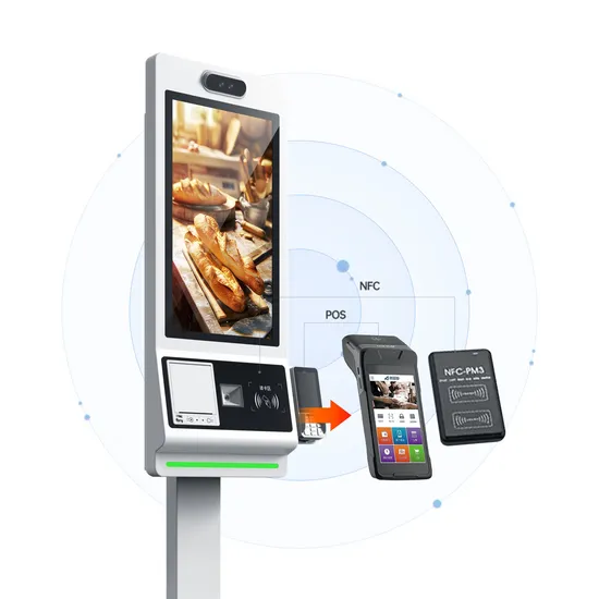 Sistema di Checkout Self Service Interattivo 32-Inch Schermo del Sistema Operativo Windows Scanner di Codici QR Stampante di Ricevute 21.5-Inch pictures & photos